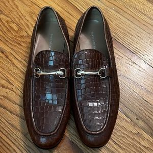 Saks Fifth Avenue brown crocodile dress shoe size 10.5